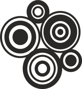 Adhesivo de Abstracto de Circulos