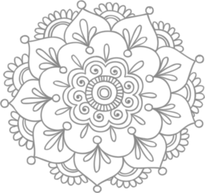 Vinilo Decorativo de Flor de 9 Pétalos