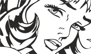 Vinilo Rostro de Mujer de Cerca