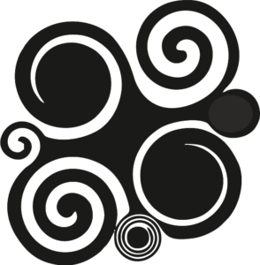 Adhesivo Abstracto de Ondas Circulares