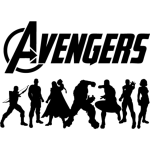 Vinilo Adhesivo Contorno de Avengers