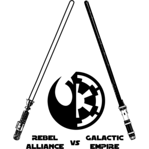 Vinilo Adhesivo Star Wars del Imperio Versus Rebeldes
