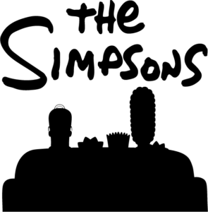 Vinilo Adhesivo de los Simpsons en Sofá