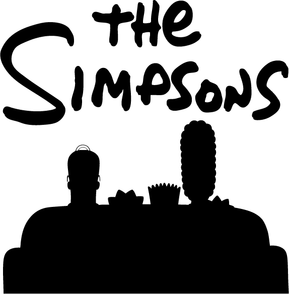 Vinilo Adhesivo de los Simpsons en Sofá