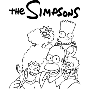 Vinilo Adhesivo de los Simpsons en Retrato Familiar