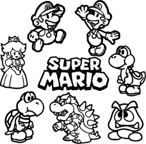 Vinilo Adhesivo de Personajes de Mario Bros