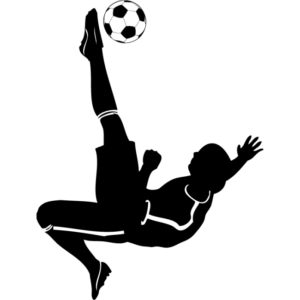 Vinilo Adhesivo de Jugador de Fútbol Rematando