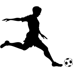 Vinilo Adhesivo Jugador de Fútbol con Pelota