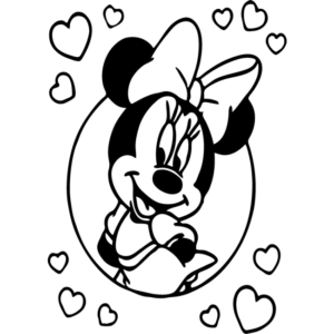 Vinilo Adhesivo de Retrato de Minnie Mouse