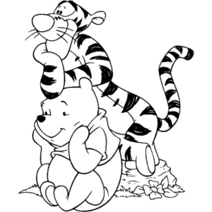 Vinilo Adhesivo de Winnie The Pooh y Tiger