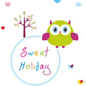 Vinilo Adhesivo de Búho Sweet Holiday