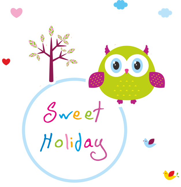 Vinilo Adhesivo de Búho Sweet Holiday