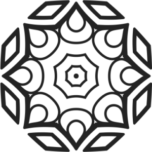 Vinilo Abstracto de Octágono con Espinas