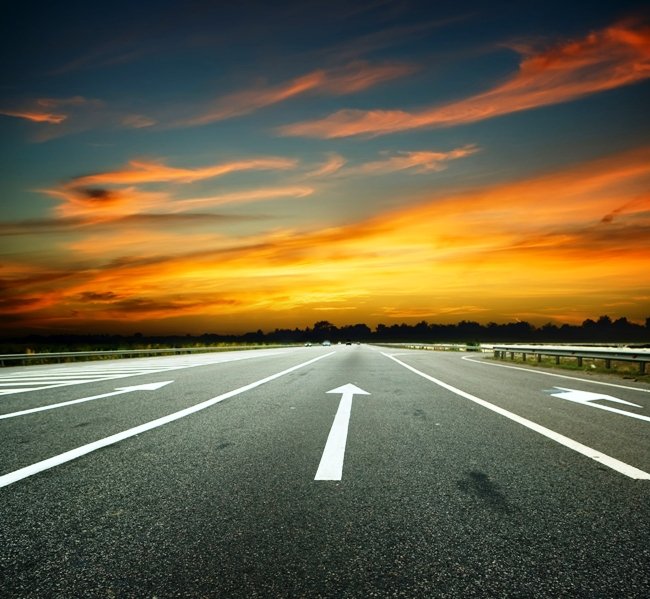 Mural de Autopista al Atardecer