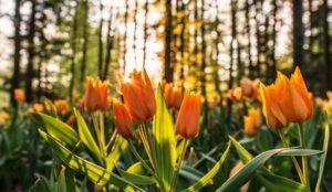Mural Campo de Tulipanes en el Bosque