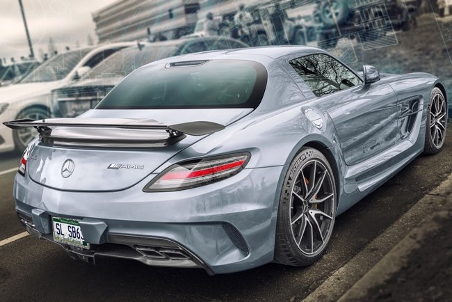 Mural Mercedes-Benz SLS AMG Black Series