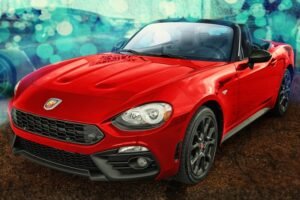 Mural de Abarth 124 Spider Rojo