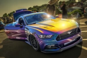Mural Ford Mustang GT con Pintura Tornasol