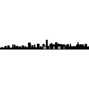Vinilo Adhesivo Silueta de Miami
