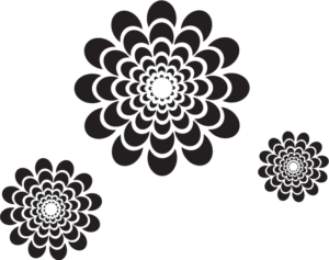 Vinilo Decorativo de Flores de 12 Pétalos